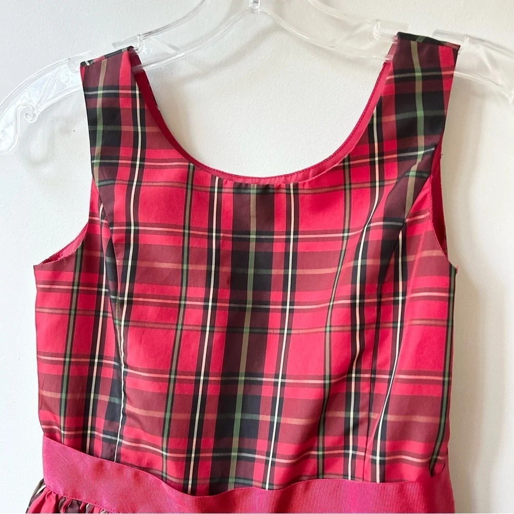 Chaps girls plaid taffeta Christmas winter dress